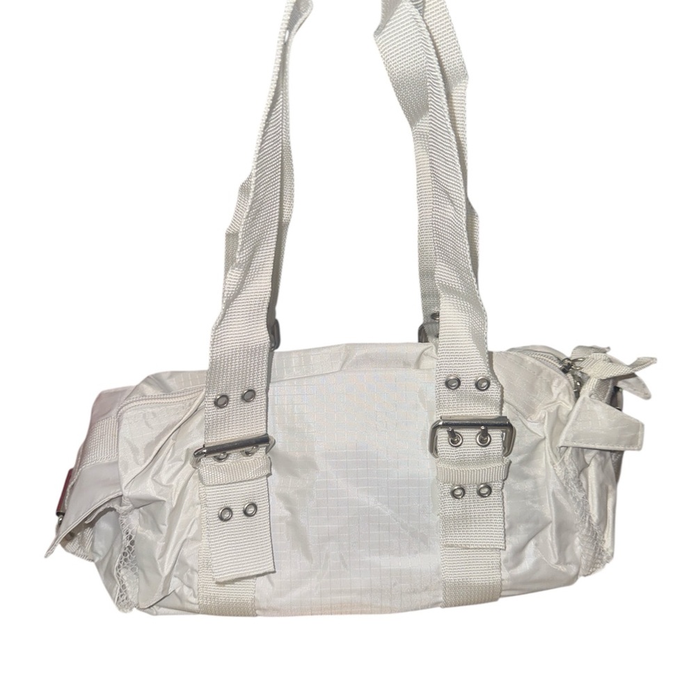 Stylish White Nylon Shoulder Bag